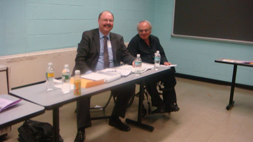 Art Hendela and Marinos Xanthos judge the 2009 NJ Chemistry Olympics at NJIT